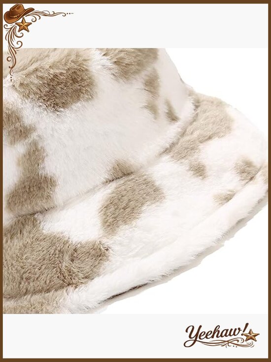 Winter Fluffy Faux Fur Bucket Hat Warm Packable Fisherman Hat
